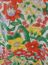 Victor Costa 1970’s Vintage Floral Dress with Pleated Ruffles