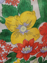Victor Costa 1970’s Vintage Floral Dress with Pleated Ruffles