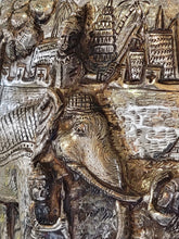 Burmese - Thai - Lao Silverplate Offering Bowl with scenes from the Vessantara Jataka Repoussed and Chased