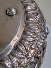 Burmese - Thai - Lao Silverplate Offering Bowl with scenes from the Vessantara Jataka Repoussed and Chased