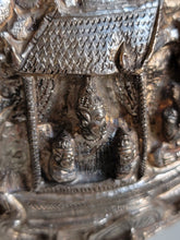 Burmese - Thai - Lao Silverplate Offering Bowl with scenes from the Vessantara Jataka Repoussed and Chased
