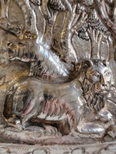 Burmese - Thai - Lao Silverplate Offering Bowl with scenes from the Vessantara Jataka Repoussed and Chased