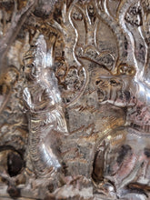 Burmese - Thai - Lao Silverplate Offering Bowl with scenes from the Vessantara Jataka Repoussed and Chased