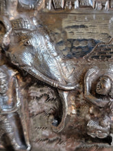 Burmese - Thai - Lao Silverplate Offering Bowl with scenes from the Vessantara Jataka Repoussed and Chased
