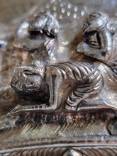 Burmese - Thai - Lao Silverplate Offering Bowl with scenes from the Vessantara Jataka Repoussed and Chased
