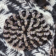 Pre-loved Vertigo Paris Wool Blend Black White Houndstooth Crop Sweater Cape Large