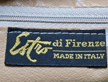 Rare Estro di Firenze Italy Gold Metallic Velveteen Equestrian Design Shoulder Bag