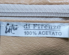 Rare Estro di Firenze Italy Gold Metallic Velveteen Equestrian Design Shoulder Bag