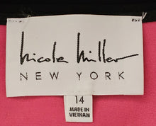 Pre-loved Nicole Miller Cocktail Spandex Little Black Dress Pink Romantic Statement Sleeves 14