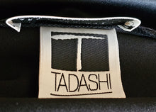 T by TADASHI for Saks Fifth Avenue Vintage 1980s Bateau Neckline Long Satin Formal Dress Black Evening Ball Gown 8