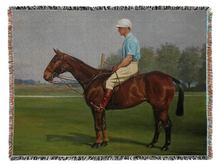 21st Century Woven Tapestry Blanket Throw Equestrian Theme