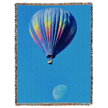 Hot Air Balloon and Moon Oversized Tapestry Blanket