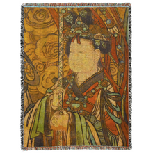 Yuan Dynasty c. 1300  Clay Mural Detail Oversized Tapestry Blanket