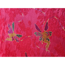 Laura Biagiotti for Bonwit Teller Made in Italy Vintage 1970s Smocked Raspberry Floral Jacquard Silk Dress 44