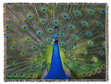 Peacock Collection No. 1 Oversized Woven Tapestry Blanket Throw