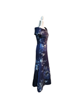 Rickie Freeman for Teri Jon Off Shoulder Metallic Flower Jacquard Gown 6