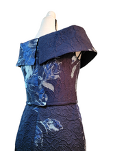 Rickie Freeman for Teri Jon Off Shoulder Metallic Flower Jacquard Gown 6