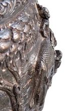 Burmese - Thai - Lao Silverplate Offering Bowl with scenes from the Vessantara Jataka Repoussed and Chased