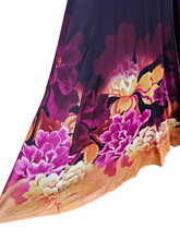 Just Cavalli Silk Floral Print Halter Style Dress Plunging V-Neckline Medium