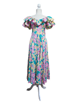 Laura Ashley Signature Print Vintage Early 1980's Dress Small