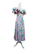 Laura Ashley Signature Print Vintage Early 1980's Dress Small