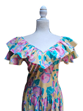 Laura Ashley Signature Print Vintage Early 1980's Dress Small