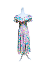 Laura Ashley Signature Print Vintage Early 1980's Dress Small