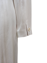 Vintage 1980’s CACHE 100% Spun Silk Cream Maxi Duster Coat Jacket Made in USA