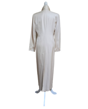 Vintage 1980’s CACHE 100% Spun Silk Cream Maxi Duster Coat Jacket Made in USA