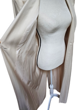 Vintage 1980’s CACHE 100% Spun Silk Cream Maxi Duster Coat Jacket Made in USA
