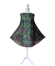 Vintage 1960's Nadine Chiffon Velvet Polka Dot Cocktail Dress