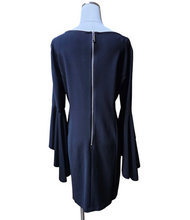 Pre-loved Nicole Miller Cocktail Spandex Little Black Dress Pink Romantic Statement Sleeves 14