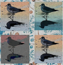Sandpipers at Jax Beach Oversized Tapestry Blanket Throw Photography by Alice Lowe