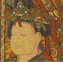 Yuan Dynasty c. 1300  Clay Mural Detail Oversized Tapestry Blanket