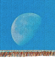 Hot Air Balloon and Moon Oversized Tapestry Blanket