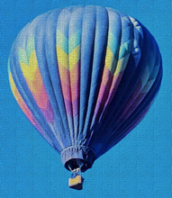 Hot Air Balloon and Moon Oversized Tapestry Blanket