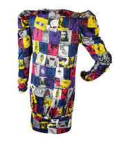2009 MISS SIXTY Italian Designed Pop Art Stretchy Mini Dress -Small