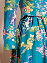 1980’s Vintage Laura Ashley Midi Cotton Dress and Jacket with Signature Ashley Floral Print