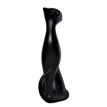 Rare Black Porcelain Royal Dux Jaroslav Jezek Stylized Cat