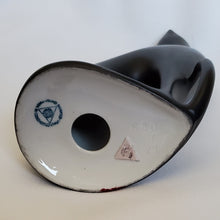 Rare Black Porcelain Royal Dux Jaroslav Jezek Stylized Cat
