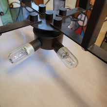 Oval Shaped Stained Glass Pendant Chandelier Light