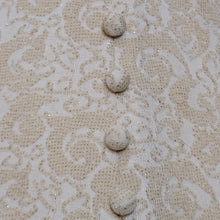 Leslie Fay Brocade Embossed Vintage 70's Full Length Gown Large