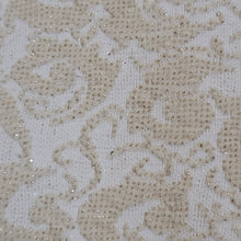 Leslie Fay Brocade Embossed Vintage 70's Full Length Gown Large