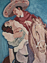 21st Century Woven Tapestry Blanket Throw Mexican 1940's Pictorial Sarape Theme
