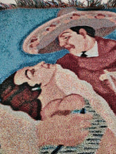21st Century Woven Tapestry Blanket Throw Mexican 1940's Pictorial Sarape Theme
