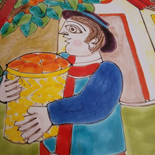 17” Giovanni DeSimone Hand Painted Italian Wall Charger Art Pottery