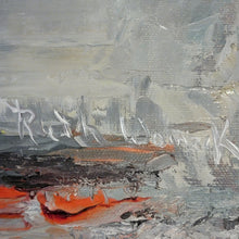 Ruth Womack Texas Midcentury Art Oil on Canvas Palette Knife Red Roses Gilt Swedish Frame
