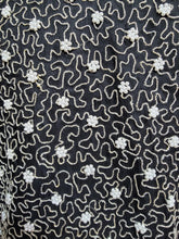 Vintage Black Laurence Kazar Beaded Evening Silk Blouse