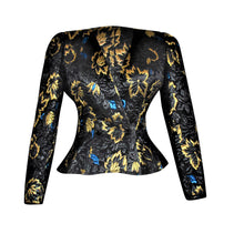 Vintage Adolfo for Neiman Marcus Metallic Brocade Skirt Suit