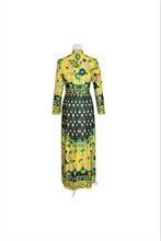 Vintage Carlye Maxi Hostess Dress Floral Motif